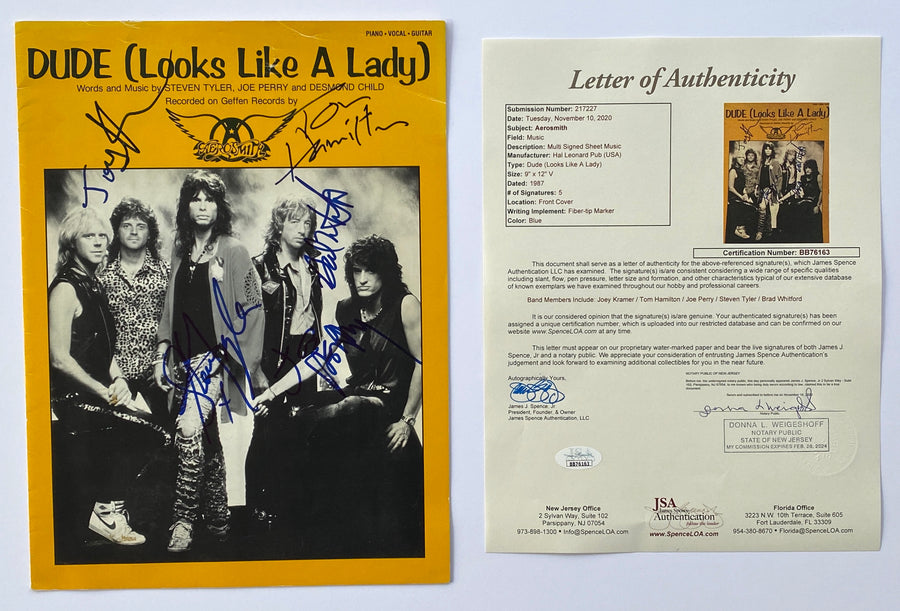 Aerosmith autograph 