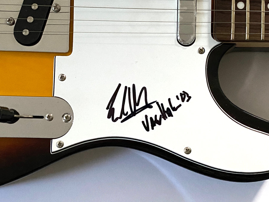 VAN HALEN X2 EDDIE VAN HALEN DAVID LEE ROTH Signed Autograph Guitar JSA Authentication