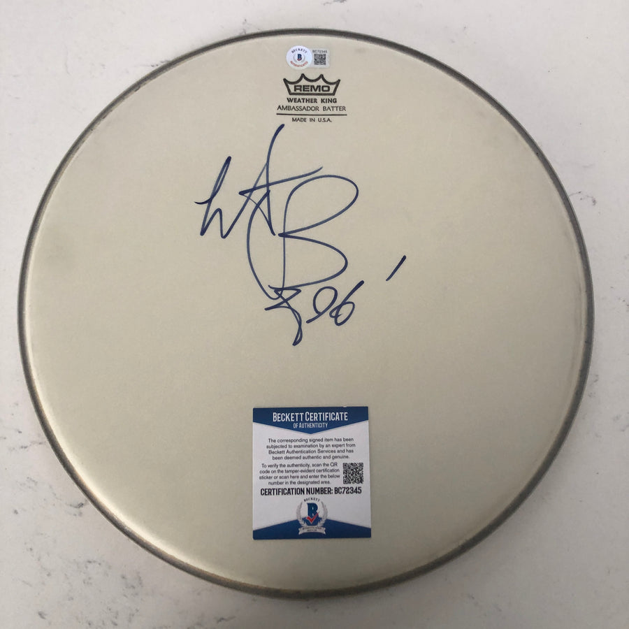 ROLLING STONES CHARLIE WATT Signed Autograph Drumhead with Beckett Authentication