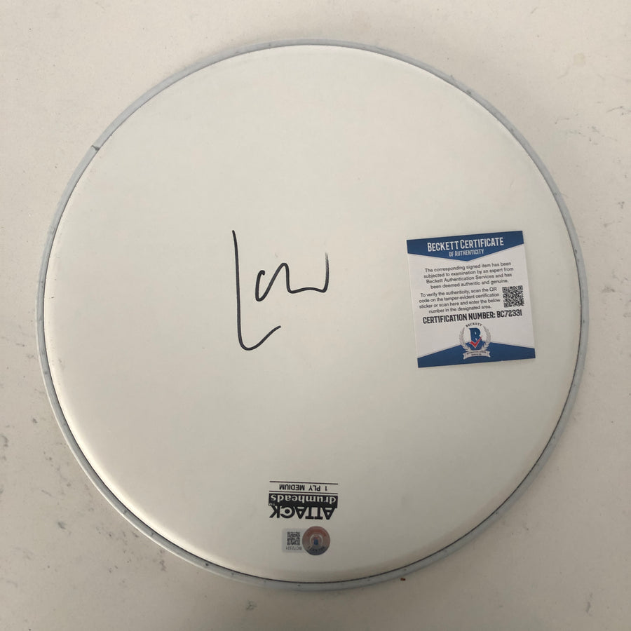 METALLICA LARS ULRICH Signed Autograph Drumhead with Beckett Authentication
