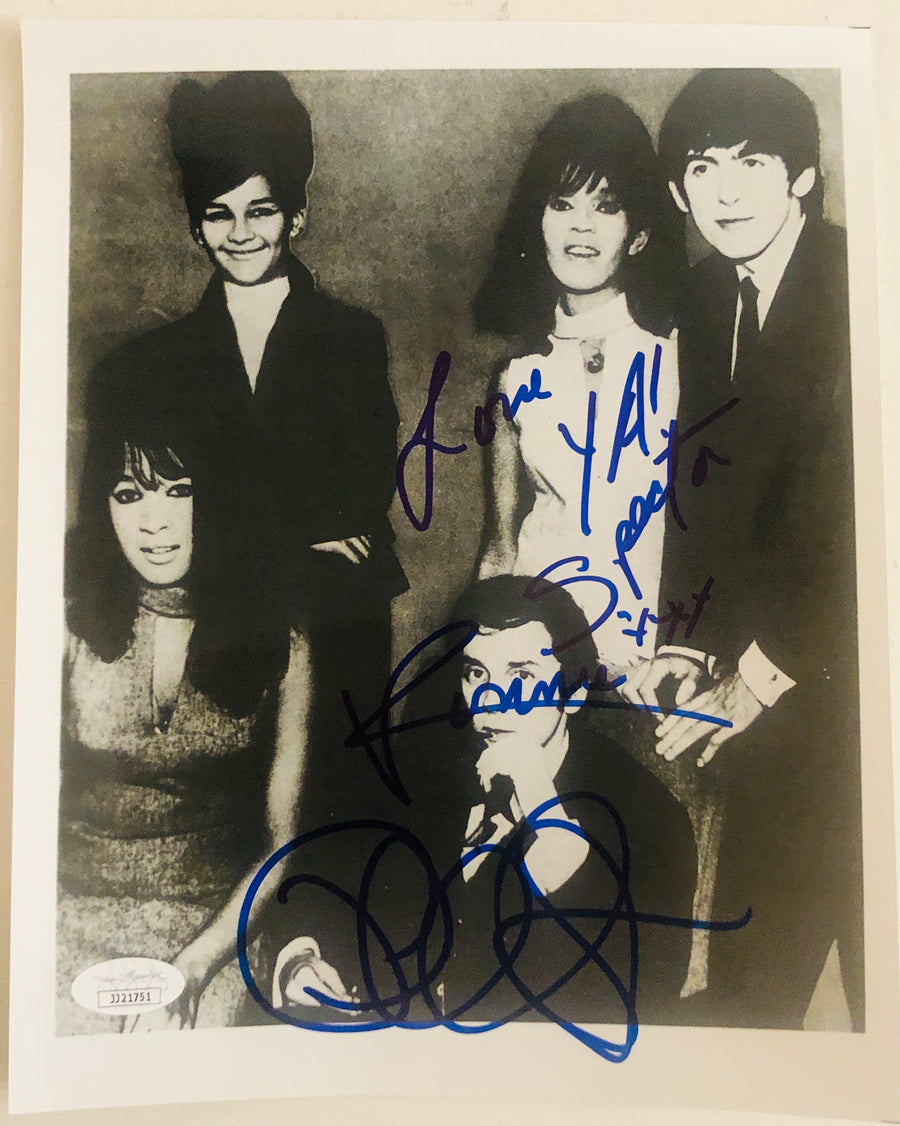 PHIL AND RONNIE SPECTOR Signed Autograph 8x10 Photo THE RONETTES JSA Authentication