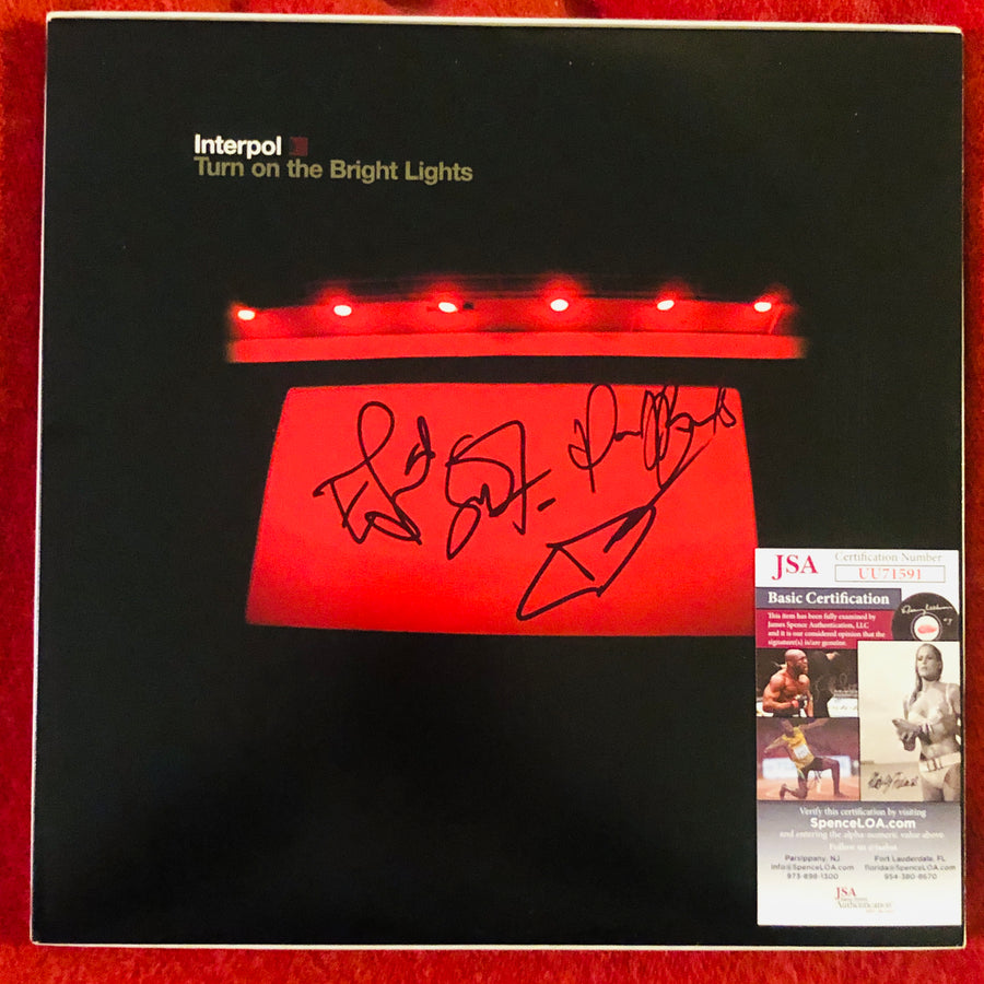 Interpol Autograph Signed 