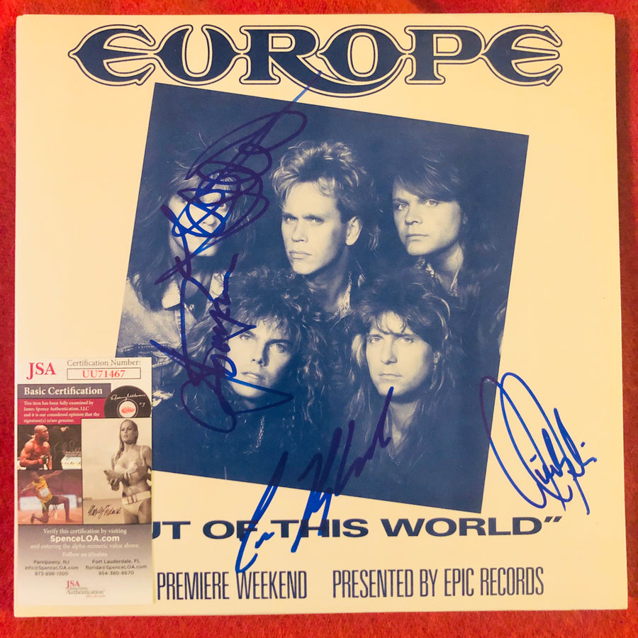 EUROPE Autograph Signed  