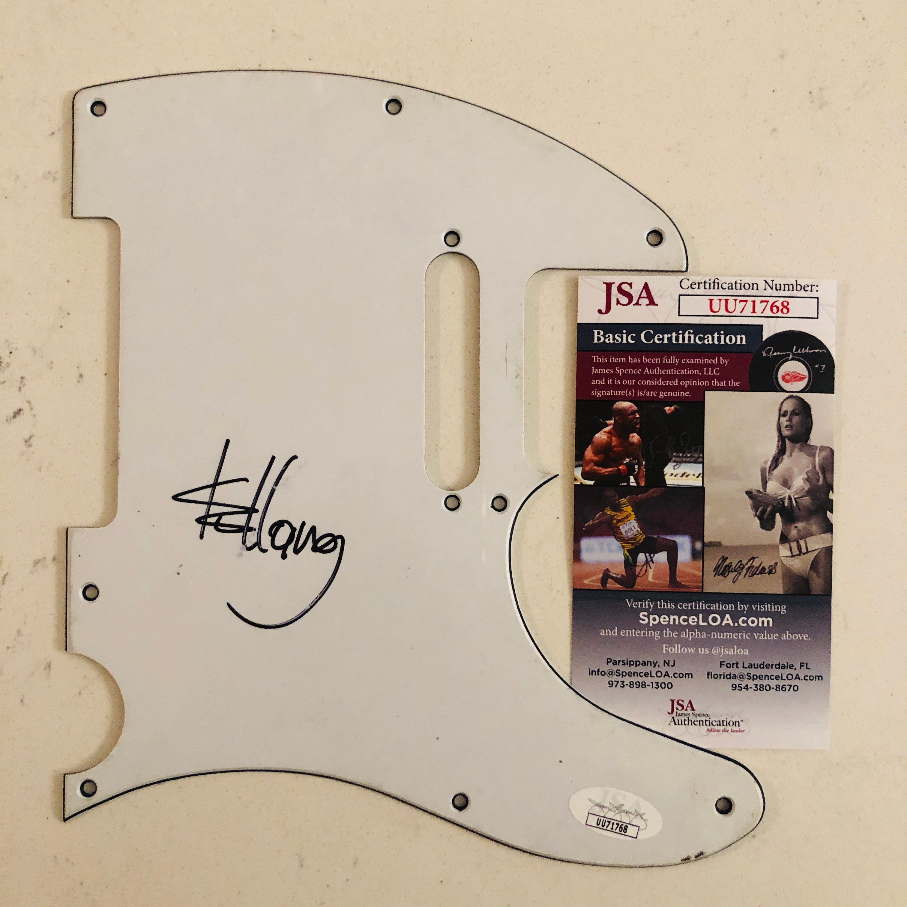 K D Lang Signed Autograph Guitar Pickguard Jsa Authentication