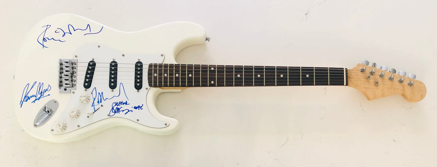 THE FACES ROD STEWART Group Signed Autograph Guitar  X 4 JSA Authentication
