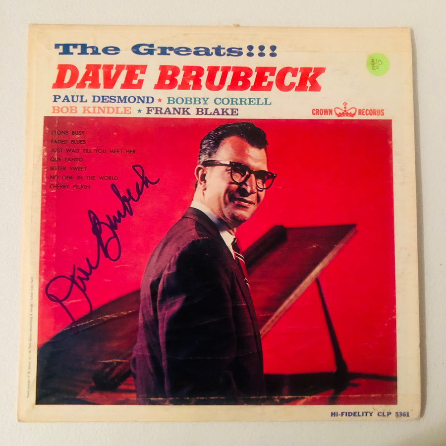 DAVE BRUBECK Signed Autograph 