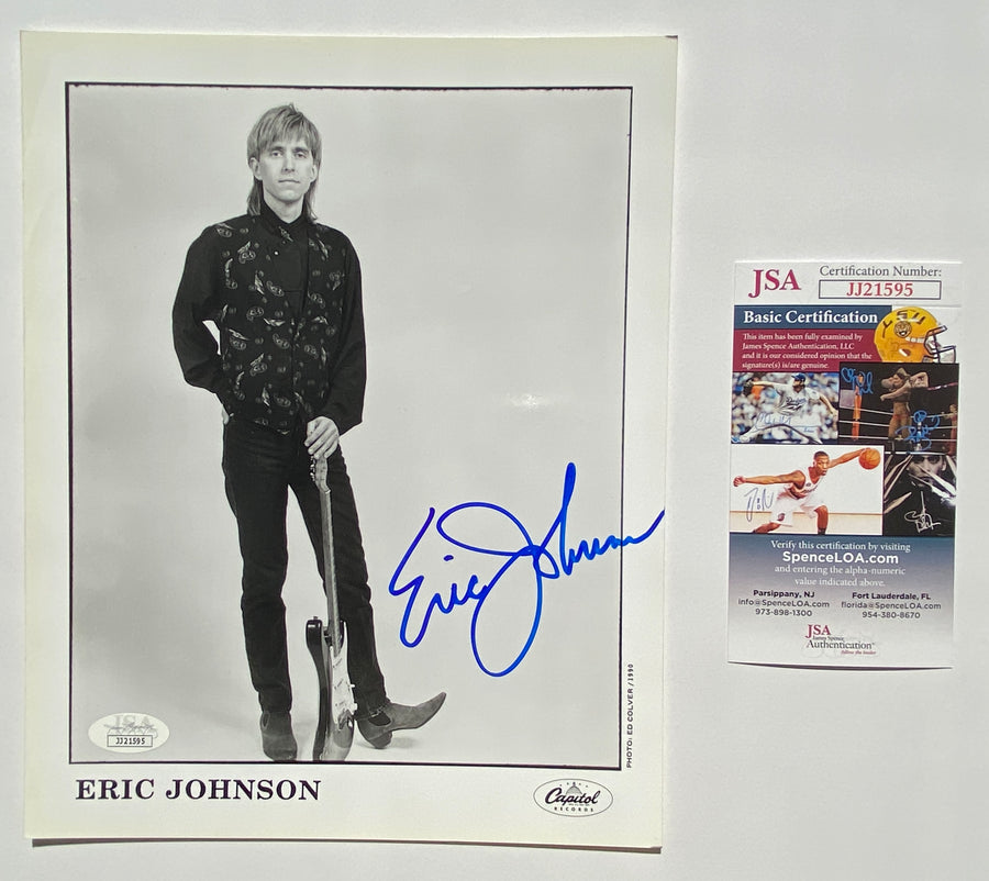 ERIC JOHNSON Autograph 8x10 Photograph JSA Authentication