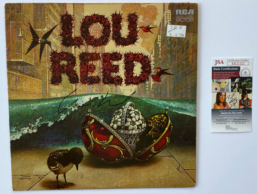 LOU REED Autograph IN-PERSON Signed Self-Titled Debut Album Record LP JSA Authentication