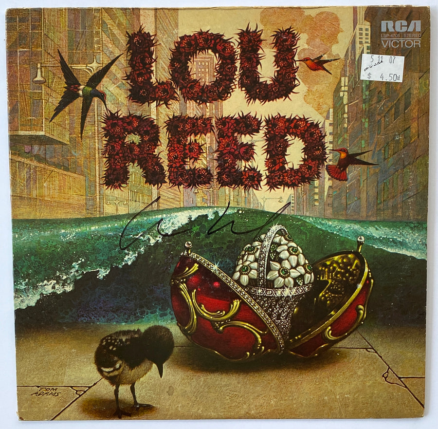 LOU REED Autograph IN-PERSON Signed Self-Titled Debut Album Record LP JSA Authentication
