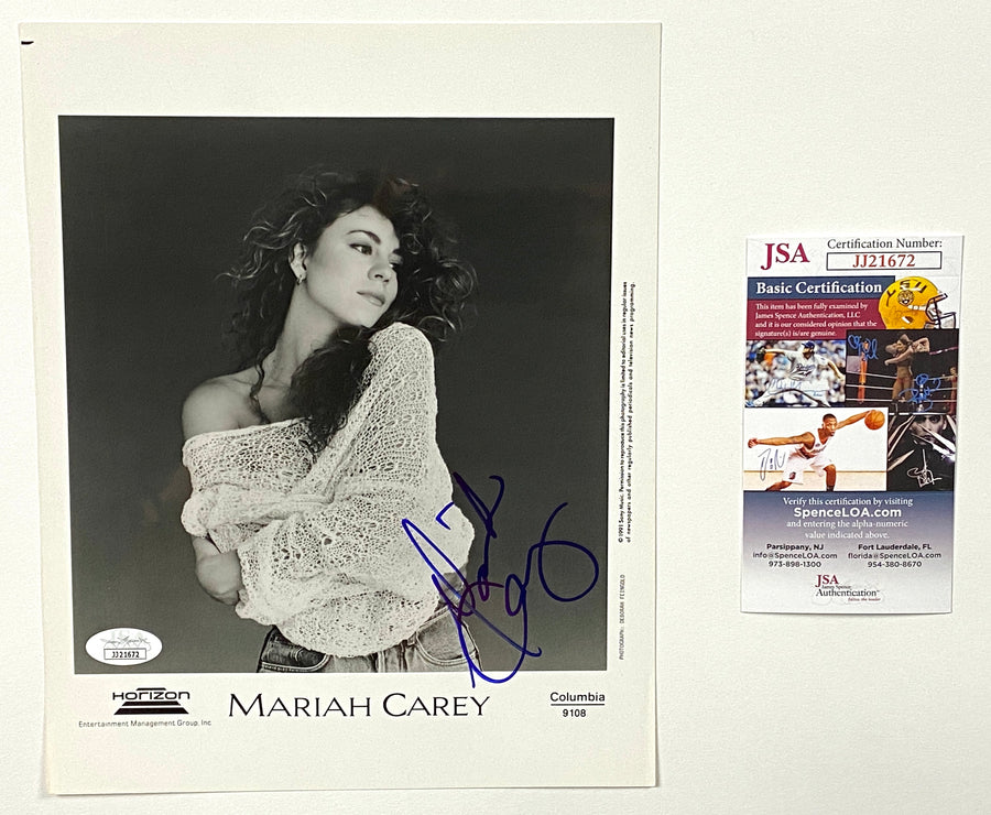 MARIAH CAREY Autograph RARE VINTAGE Signed Promo Photo 8x10 JSA Authentication