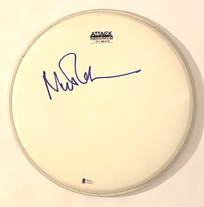 PINK FLOYD Nick Mason Signed Autograph Drumhead with Beckett Authentication