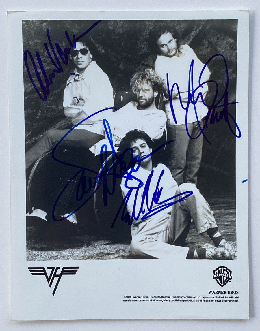 VAN HALEN Autograph IN-PERSON GROUP Signed Promo Photo X4 JSA Authentication