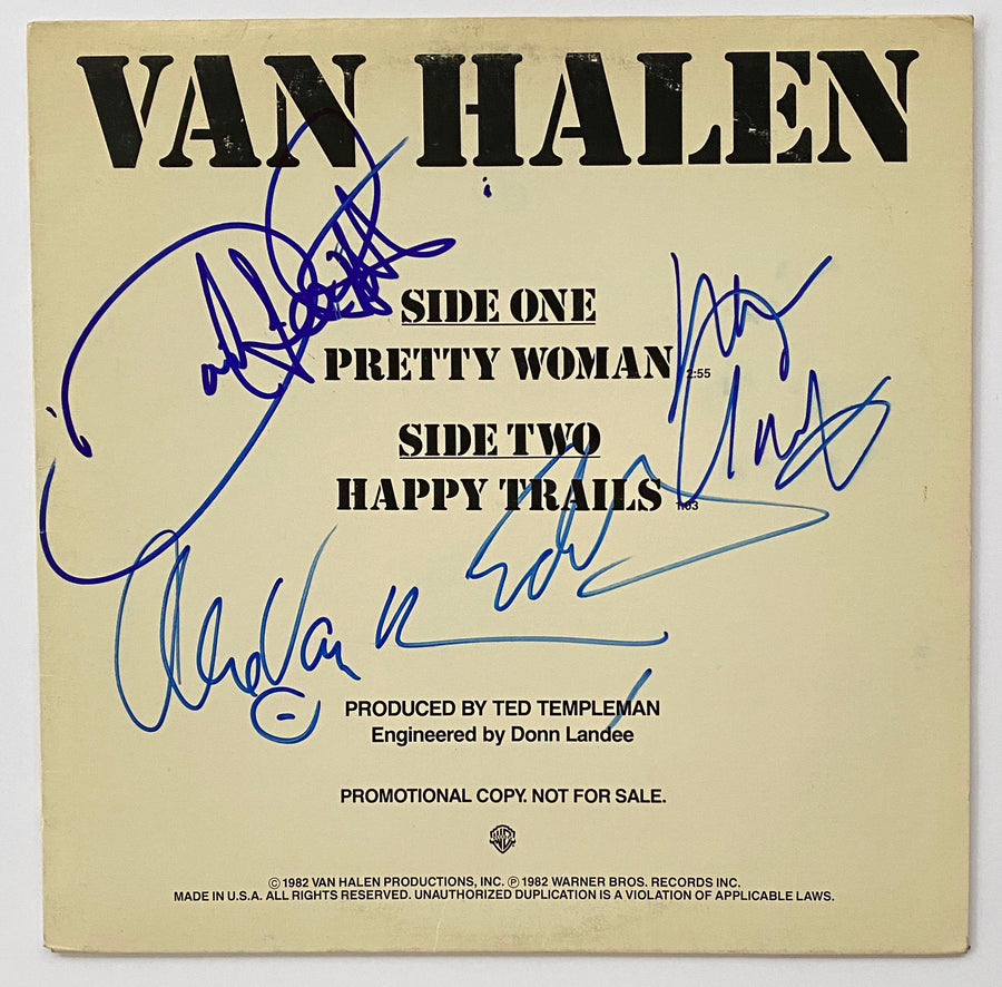 VAN HALEN X4 GROUP Signed Autograph 'Pretty Woman' Promo 12
