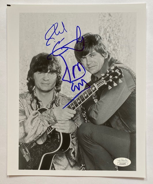 EVERLY BROTHERS Signed Autograph 8x10 PHIL EVERLY AND DON EVERLY Photograph JSA Authentication