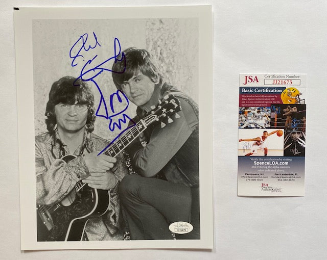 EVERLY BROTHERS Signed Autograph 8x10 PHIL EVERLY AND DON EVERLY Photograph JSA Authentication