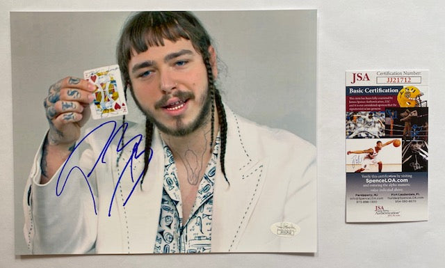 POST MALONE Signed Autograph 10x8 Photograph JSA Authentication