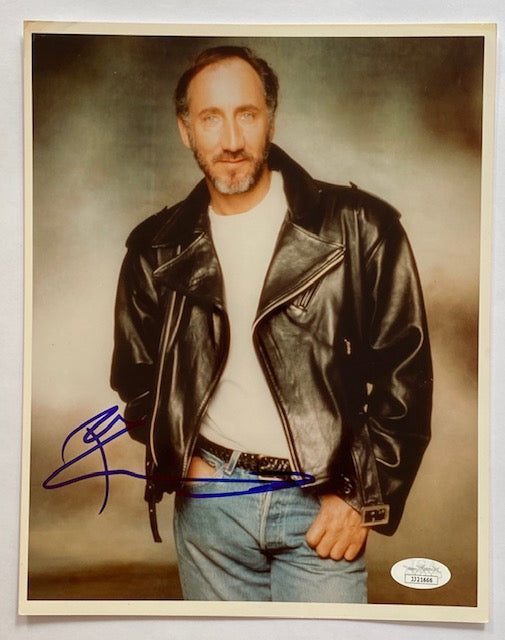 THE WHO PETE TOWNSHEND Autograph 8x10 Photograph JSA Authentication